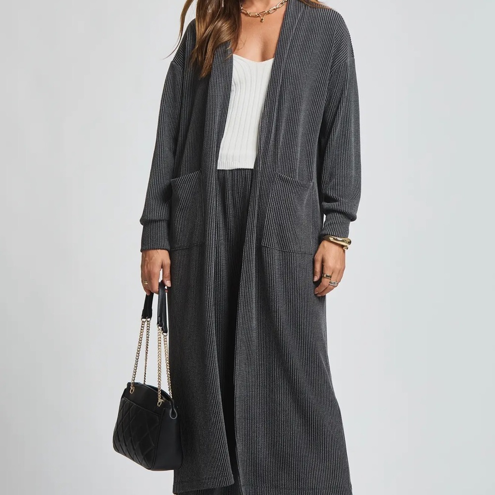 Travel set - Long Cardigan & Pants, wrinkle free nwt small, med & lg terracotta - Picture 5 of 7